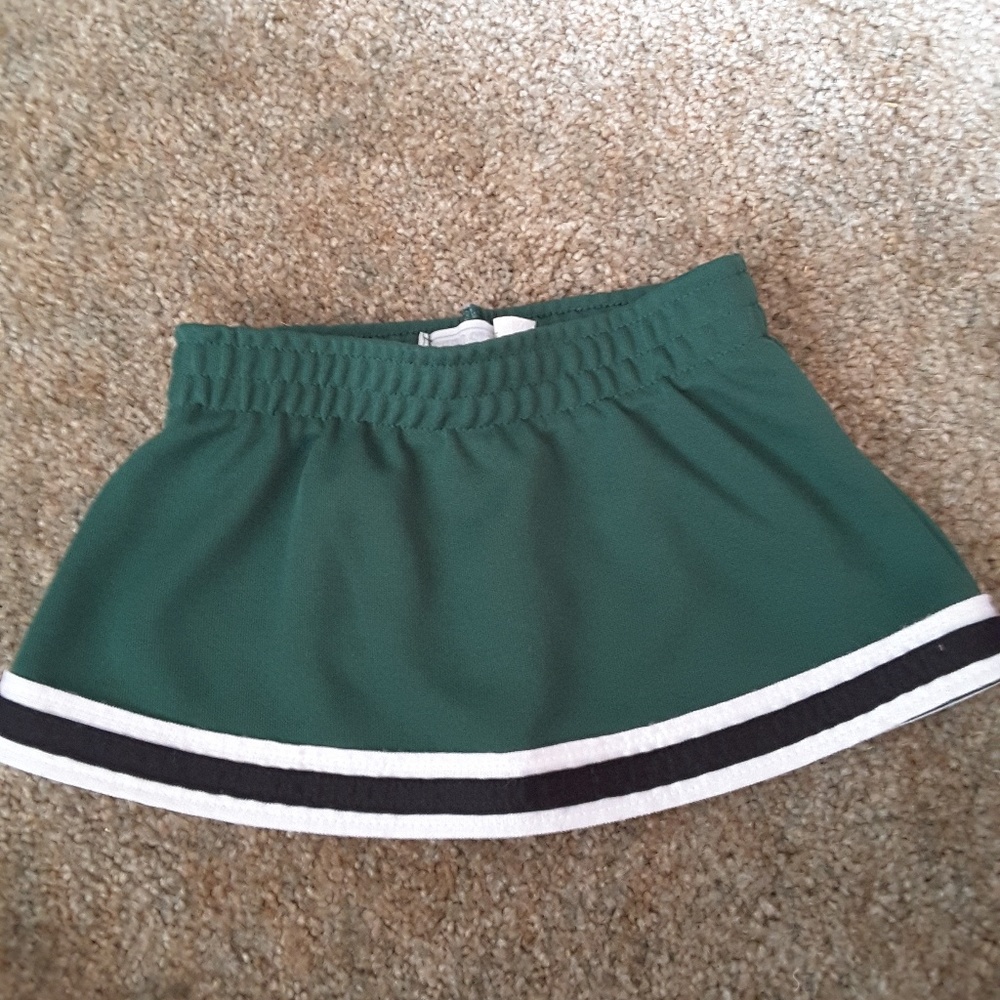 Third Street green black cheerleading skirt sz 2T